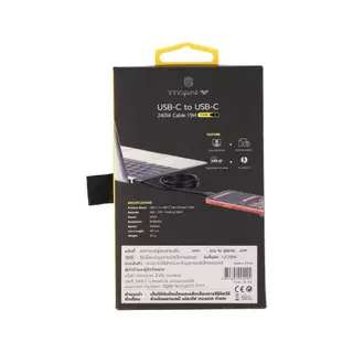 สายชาร์จ TITANV THUNDERBOLT 4 USB-C to USB-C 240W 1.5M. Knitting Black by Banana IT