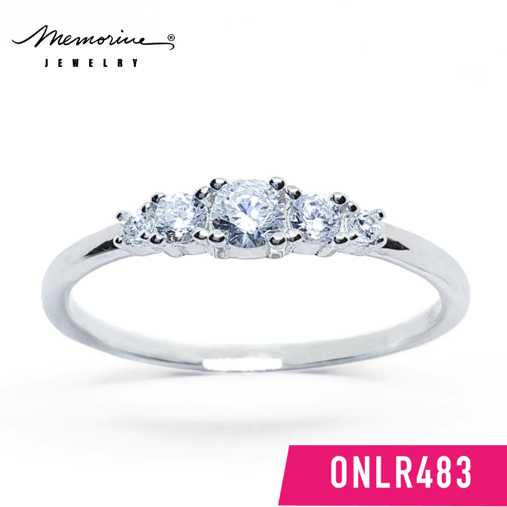 Memorine Jewelry แหวนเงินแท้ 925 ฝังเพชรสวิส (CZ) : ONLR483