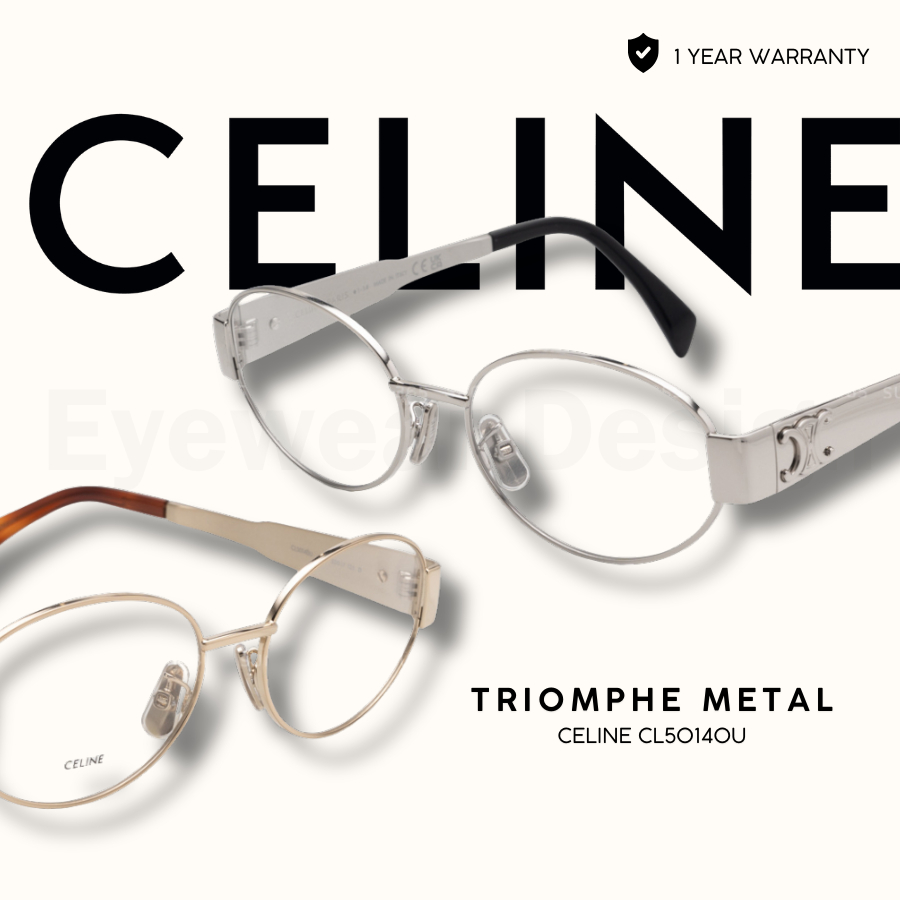 แว่นสายตา CELINE รุ่น CL50140U TRIOMPHE METAL ของแท้ 100% พร้อมอุปกรณ์