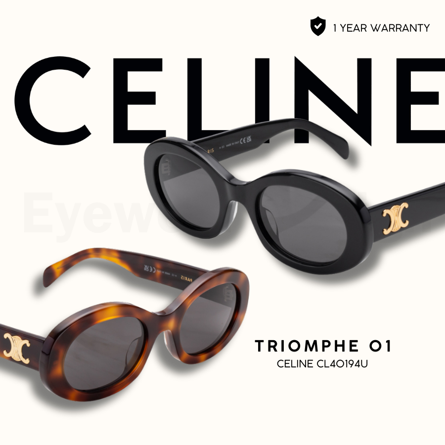 แว่นกันแดด CELINE รุ่น CL40194U TRIOMPHE 01 ของแท้ 100% พร้อมอุปกรณ์