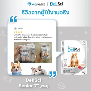 DeliSci Senior สูตรบำรุงสำหรับแมวสูงวัย (6 ซอง) อาหารเปียกแมวสูงวัย อาหารแมวสูงวัย อาหารแมว 7 ปี แมวแก่