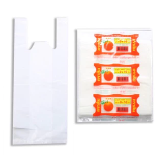 [1 มัด] ถุงหูหิ้ว ตราส้ม ขนาด 6x14-12x20 บรรจุ 10 แพค