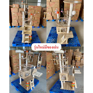🌵 คอนโดแมว คอนโดแมวไม้ คอนโดต้นไม้แมว บ้านแมว เหมาะสำหรับเลี้ยงน้องแมว 4-6ตัว เสาลับเล็บ ขนาดใหญ่ 🌵