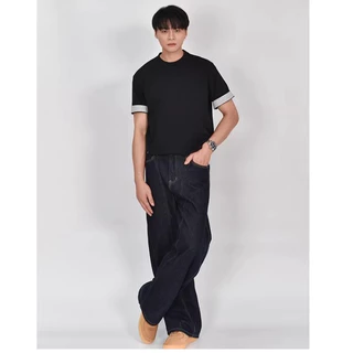 beerbroth-baggy jeans กางเกงยีนส์ชาย ขากระบอก อเมริกันย้อนยุคหลวม สไตล์เกาหลี ผ้าเดนิม แฟชั่น จัดส่งรวดเร็ว M-3XL