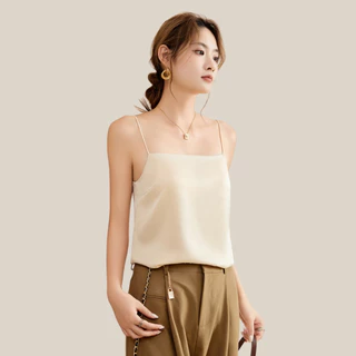 WsimpleBra | Stella Camisole เสื้อสายเดี่ยว แบบปาดไหล่ มีบราในตัว เลิกใส่ชุดชั้นในและซิลิโคลปิดจุก