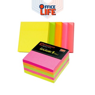 Elephant (ตราช้าง) กระดาษโน๊ตกาวในตัวนีออน กระดาษโน๊ต 3x3 นิ…