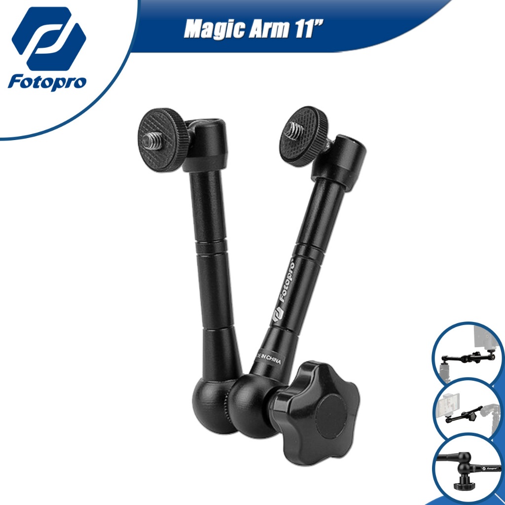 Fotopro Magic Arm 11 นิ้ว แขนปรับมุม ขาตั้งกล้อง มือถือ อุปกรณ์เสริม ติดจอ ไมค์ Articulating Hand