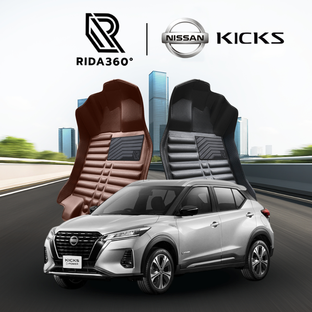 [RIDA360°] พรมรถยนต์ NISSAN KICKS Gen2ขึ้นไป 2022-2026 (ระบุไฟใต้เบาะแถว2/Gen1) รับประกัน5ปี [149]