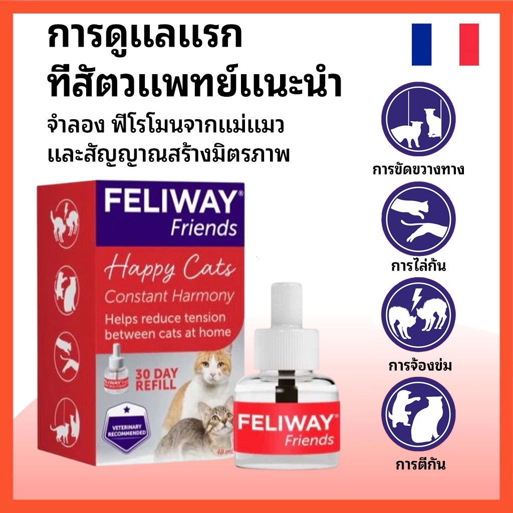Feliway สำหรับแมว ตัวกระจายฟีโรโมนสังเคราะห์ ลดอาการตื่นกลัว ลดความเครียดและความก้าวร้าว
