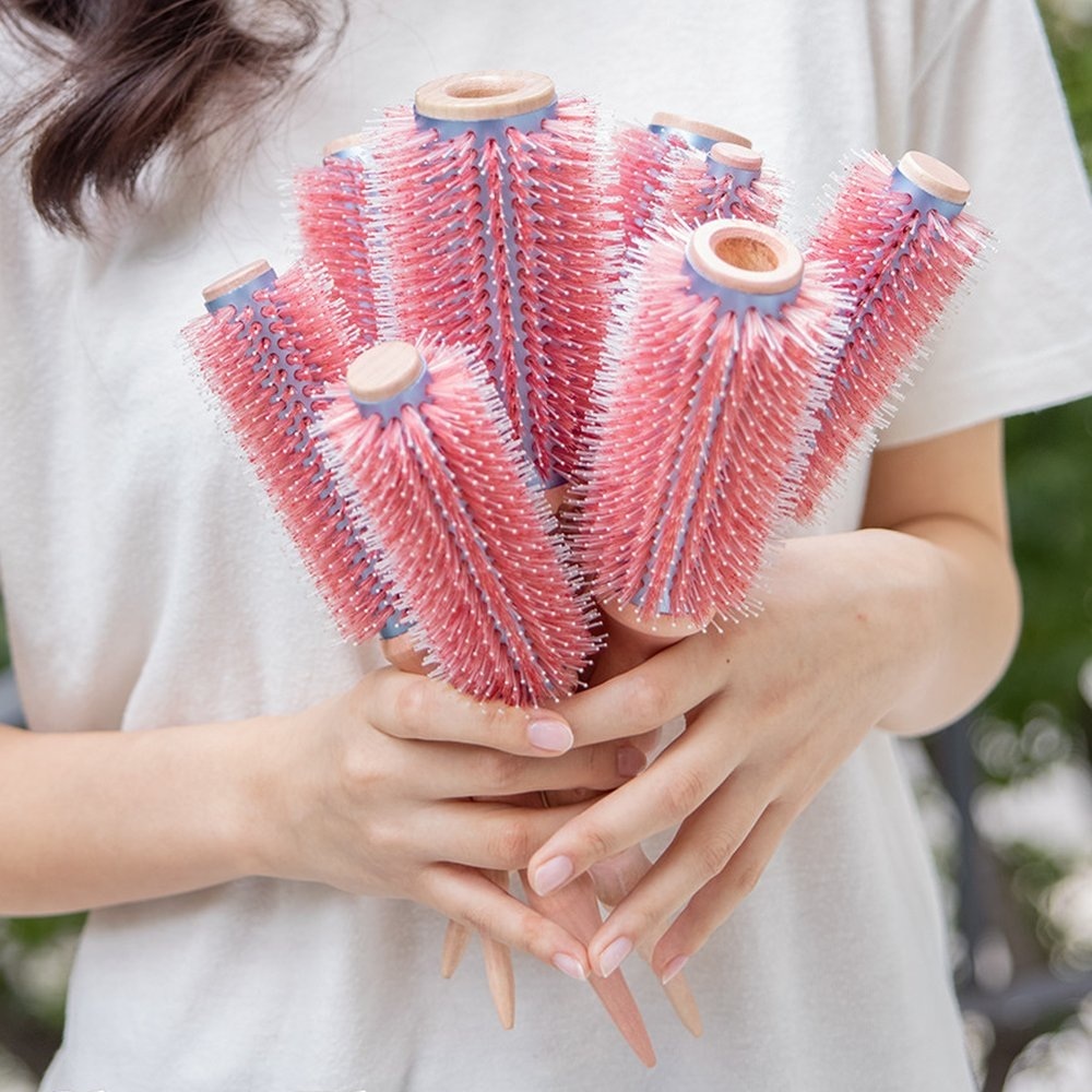 ( พร้อมส่ง ) Atara Donmo Hair Roll Brush หวีแปรงไดร์ขนหมูป่าแท้ รุ่น Cherry Blossom ยกโคนสร้างวอลลุ่ม - รูปที่ 4