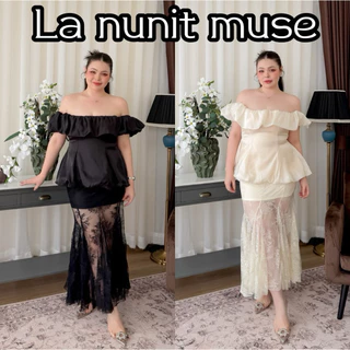 Lady M | La nunit muse set plussize ชุดเซต 2 ชิ้น เสื้อและกระโปรง สำหรับสาวอวบ ให้ลุคหรูหรา ไฮโซ ใส่ออกงาน ดินเนอร์