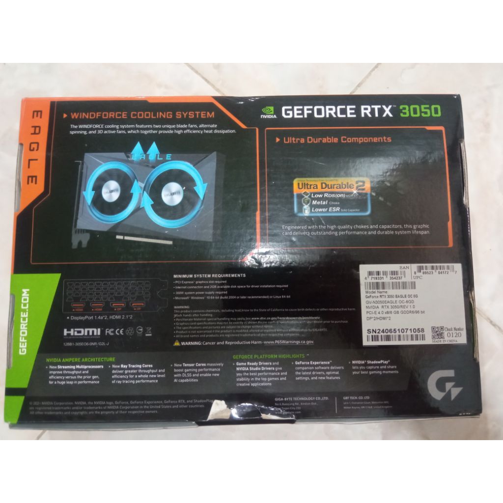 การ์จอ Geforce RTX 3050 *มือสอง