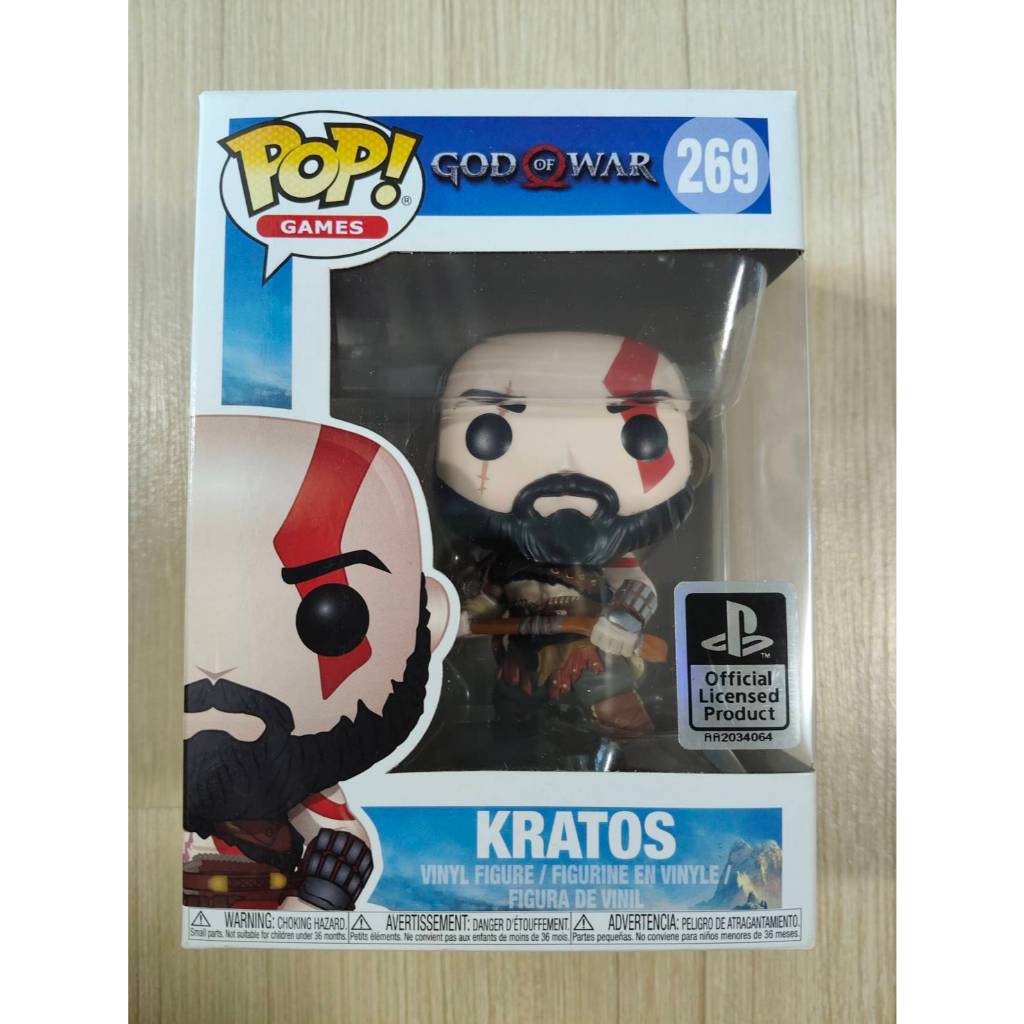 Funko Pop! Games Kratos God of War #269 ของแท้ เบอร์ 269 Funko Pop GOW กล่องด้านหลังบนมีรอยตามรูป