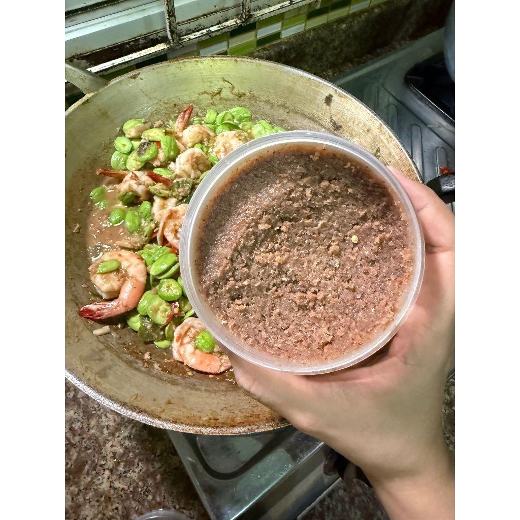 กะปิใต้เกรดพรีเมียม  เคยกุ้งแท้เกรดA ร้านใบตอง กะปิแกง/ตำน้ำพริก หอมทะลุกระปุก (ครึ่งกิโล) - รูปที่ 3