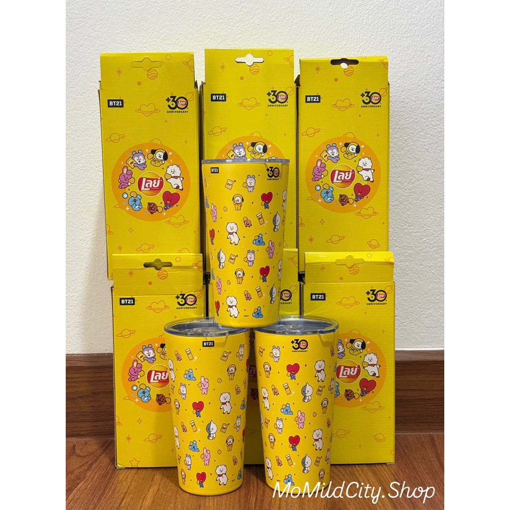 แก้วเก็บความเย็น รุ่นลิมิเต็ด ฉลองครบรอบ 30 ปี เลย์ x BT21 สินค้าใหม่