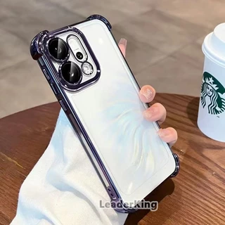 เคส สำหรับ OPPO Reno 15 Pro Max 5G Reno15 Reno15F Reno15Pro Reno15Promax A6X A6 4G A6Pro A5X ขอบ สีเงา กันกระแทก 021