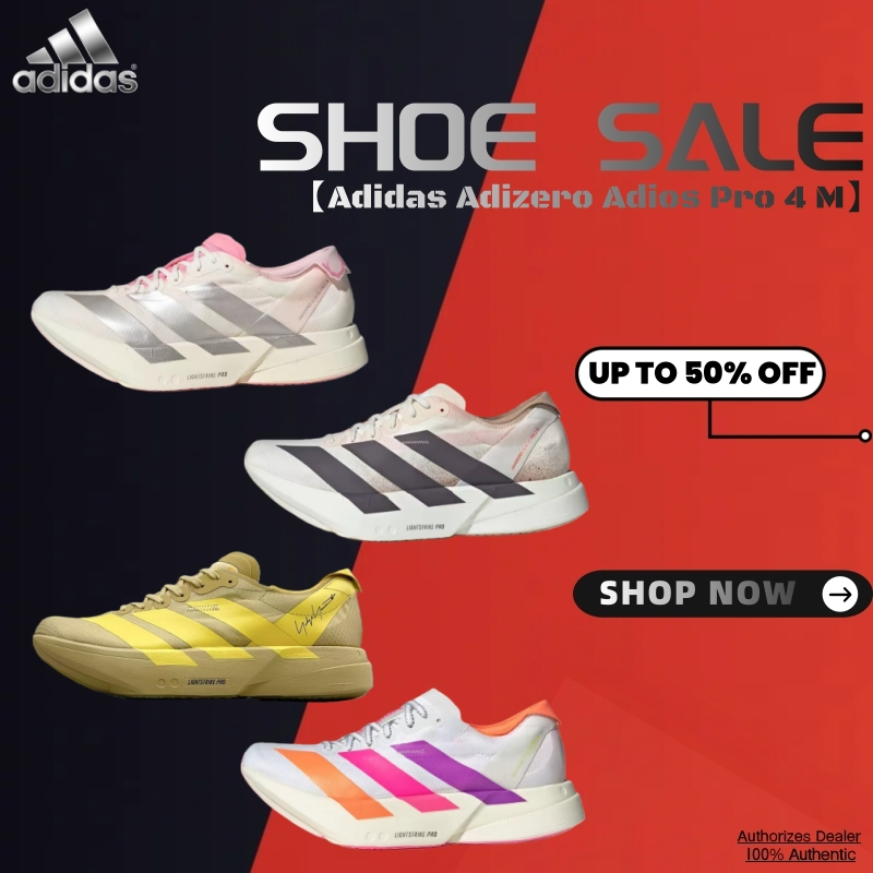 【Joys STOPAN】New Model!!Adidas Adizero Adios Pro 4 M รองเท้าวิ่ง JQ4445/JR1656/JR4947/JR6367/JR6668