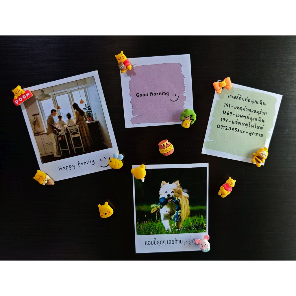 [สินค้าพร้อมส่ง / ส่งจากไทย!!] แม่เหล็กติดตู้เย็นหมีพูห์ / ที่ติดตู้เย็น / แมกเนต/ Magnet Pooh - รูปที่ 2