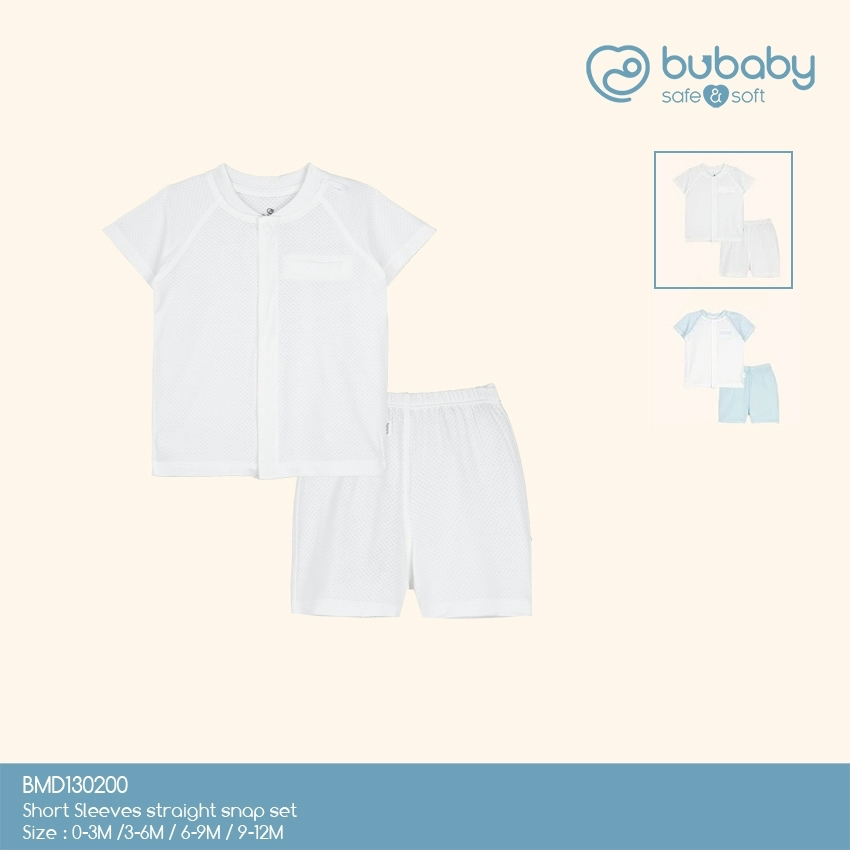 BU BABY เซ็ทเสื้อแขนสั้น ผลิตจากใยยูคาลิปตัสนุ่มพิเศษ เสื้อ+กางเกง Short Sleeves Modal Set 0-12M BMD130200 ราคา ถูกที่สุด ดีลบีเคเค แกลเลอรีภาพที่ 6