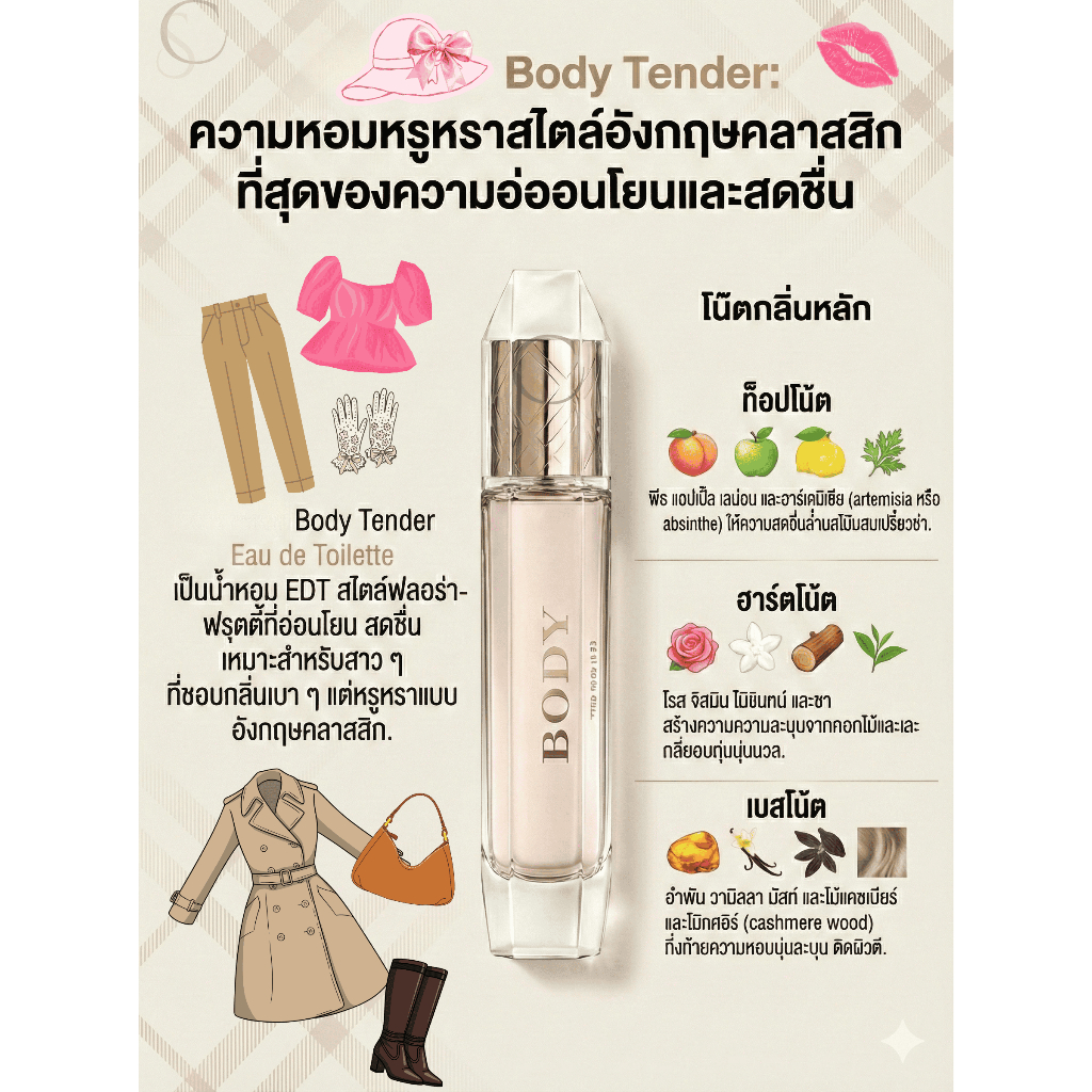 น้ำหอมแท้แบ่งขาย BB Body Tender  EDT