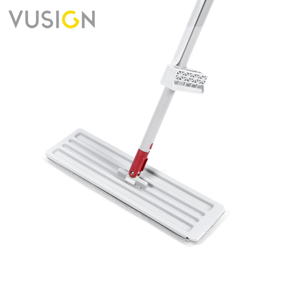 Vusign ไม้ถูพื้น ไม้ม็อบ หัวหมุนได้ 360 องศา ผ้าไมโครไฟเบอร์ ใช้ได้กับพื้นหลายประเภท Flat Mop