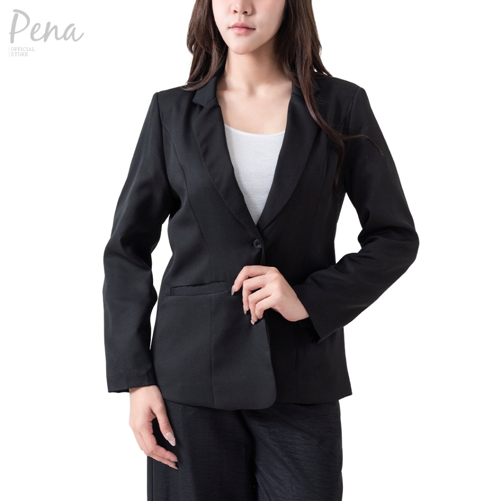 Pena house เสื้อเบลเซอร์ผู้หญิง แขนยาวสีพื้น  POSL122504