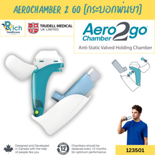 AeroChamber2go กระบอกพ่นยาแบบพกพาสำหรับยาสูดชนิดกำหนดขนาด (M…