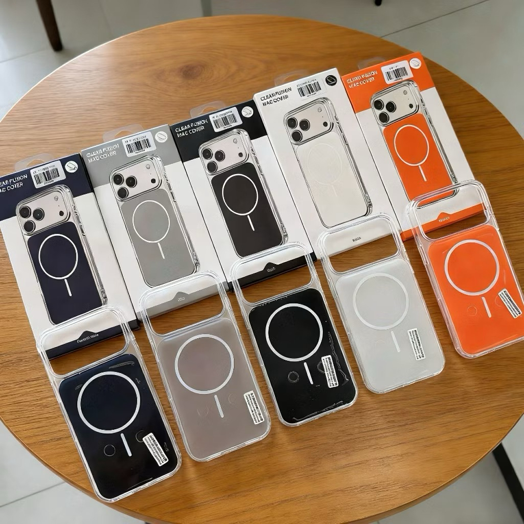 มาใหม่ขายดี เคสไอโฟน 17 17pro 17air 17promax เคสแม่เหล็กอะคริลิค วงเล็กขอบใส แม่เหล็กดูดแน่น ครบรุ่นไอโฟน