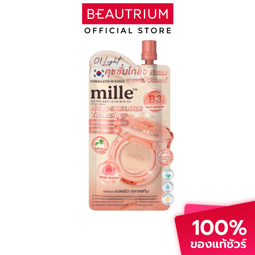 MILLE Perfect Glow Skin Cover Blurring Cushion คุชชั่น 6g
