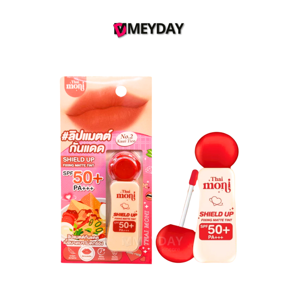 Thai Moni Shield Up Fixing Matte Tint  ไทย โมนิ ชิลด์ อัพ ฟิกซิ่ง แมตต์ ลิปทินท์ 2.4g