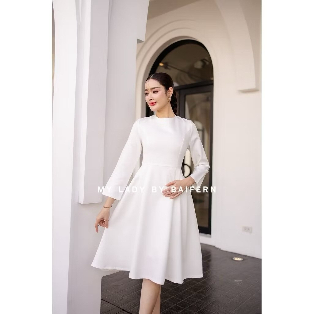 เดรสสีขาว เเบรนด์ MY LADY BY BAIFERN