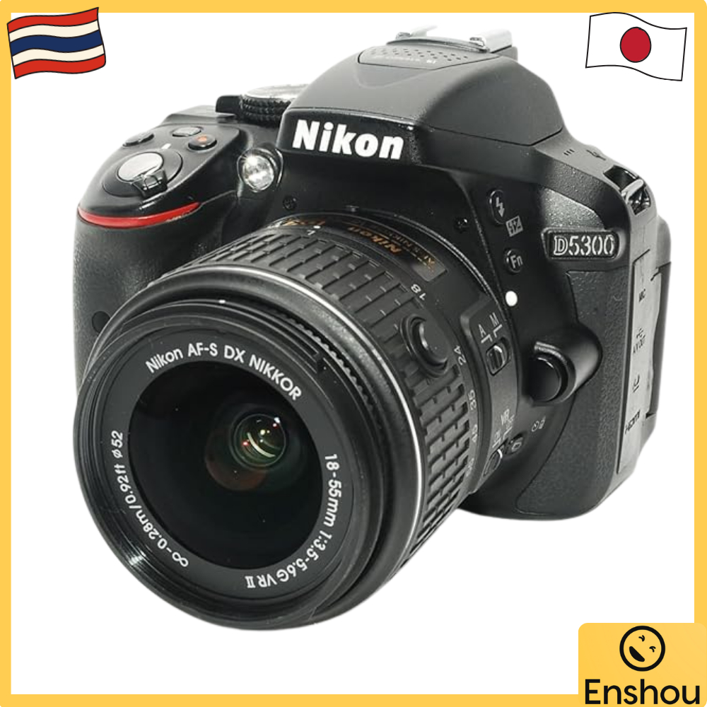 จากญี่ปุ่น [สินค้ามือสอง]Nikon Digital SLR Camera D5300 with 18–55mm VR II Lens Kit, Black — 24.2 Me