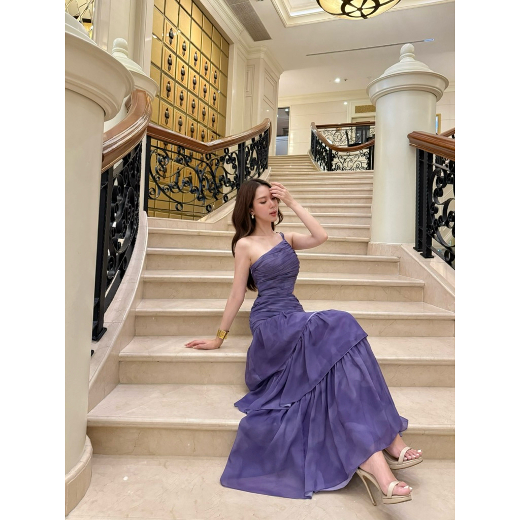 𝐕𝐢𝐞𝐧𝐧𝐚 𝐌𝐚𝐱𝐢 𝐃𝐫𝐞𝐬𝐬 ( พร้อมส่ง )เดรสไปงานแต่ง เดรสออกงาน เดรสไปดินเนอร์ รูปที่ 6