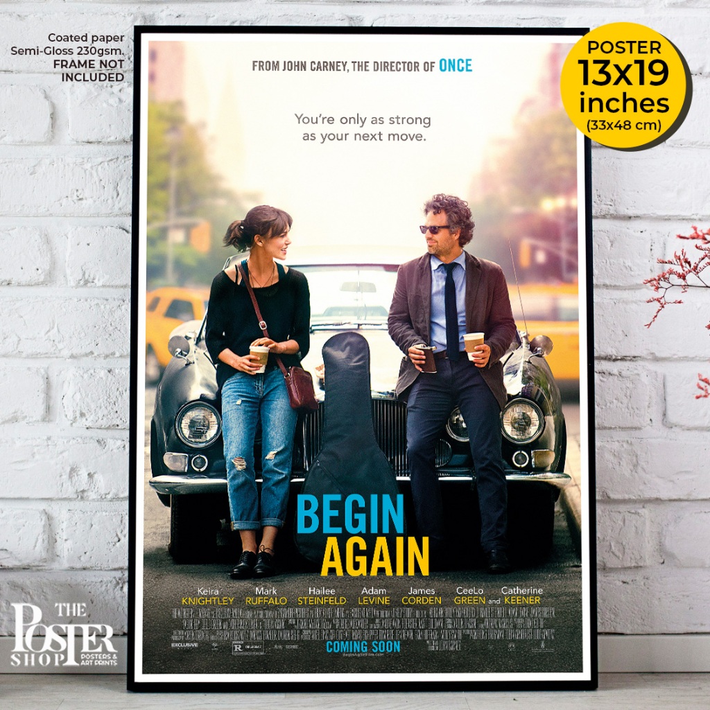 Begin Again Poster โปสเตอร์ภาพขนาด 33X48 cm