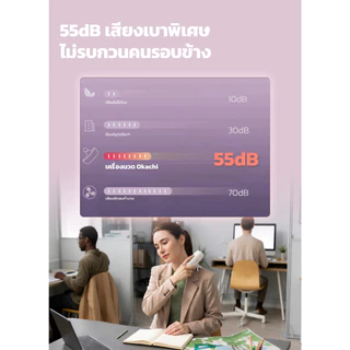 OKACHI PowerQuiet PRO Massager ปืนบำบัดกล้ามเนื้อ โอคาชิ มินิ นวดลึก แรง เงียบ เบา คลายเมื่อยหลังออกกำลังกายและนั่งนาน