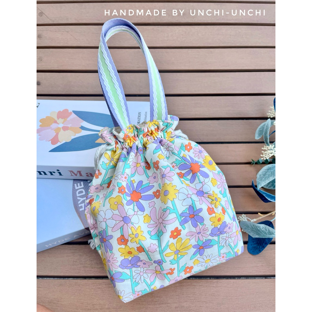 🌻รอบส่ง 6 มิ.ย. 69   🎈🌻กระเป๋าผ้างานน่ารัก ถุงผ้าหูรูด กระเป๋าถือ งาน Handmadeทอ