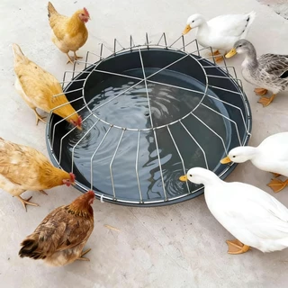 ถาดให้อาหารไก่ อ่างอาหารสัตว์ปีก แบบกลม ป้องกันการสเปร็ด ขนาด 30/40/50ซม. สำหรับไก่ เป็ด ห่าน