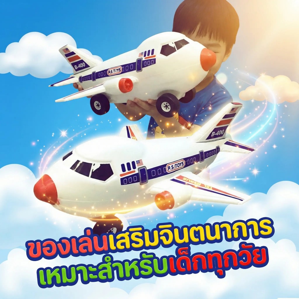 เครื่องบิน super Jet ลำใหญ่ ขนาด 50cm  ของเล่นพลาสติกอย่างดี