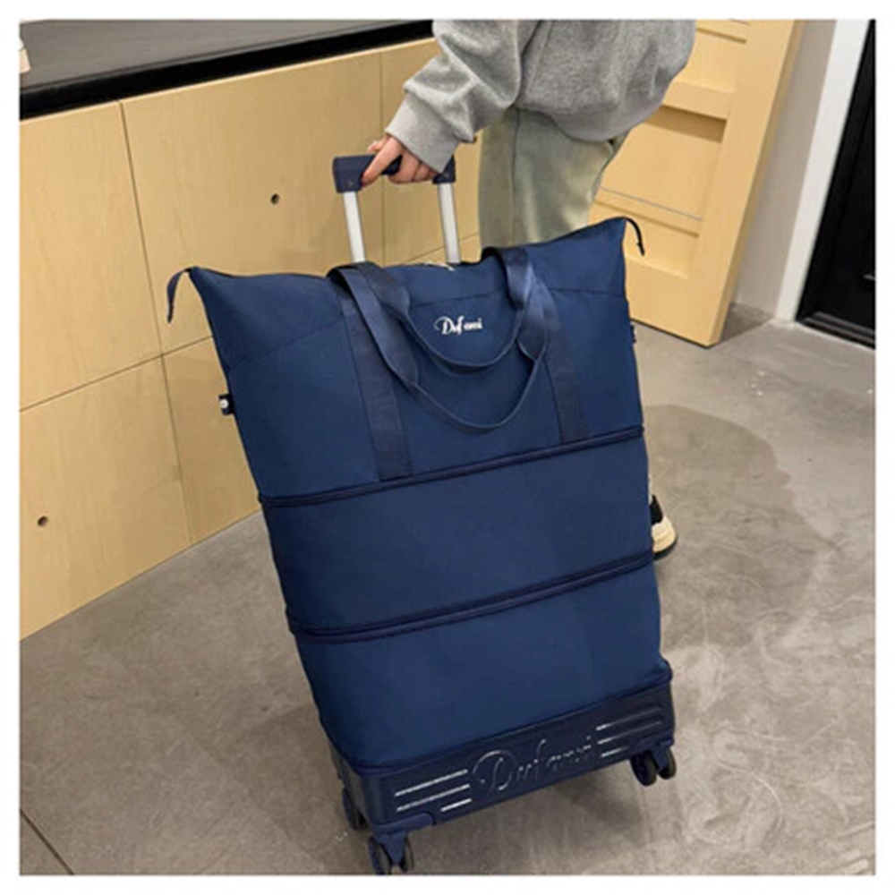 กระเป๋าเดินทางแฟชั่น มีสายดึง กระเป๋าเก็บของพับได้และขยายได้ ก ผ้า อ็อกซ์ฟอร์ด - รูปที่ 3