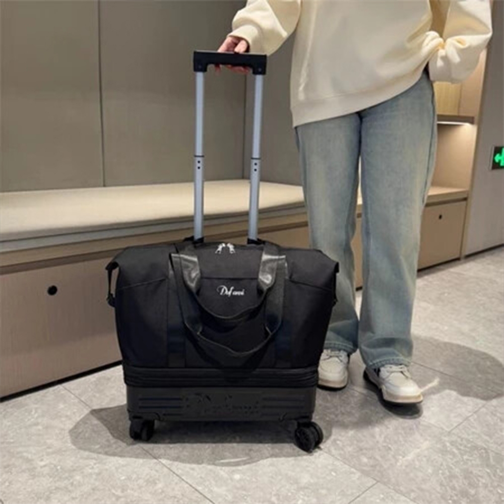 กระเป๋าเดินทางแฟชั่น มีสายดึง กระเป๋าเก็บของพับได้และขยายได้ ก ผ้า อ็อกซ์ฟอร์ด - รูปที่ 5