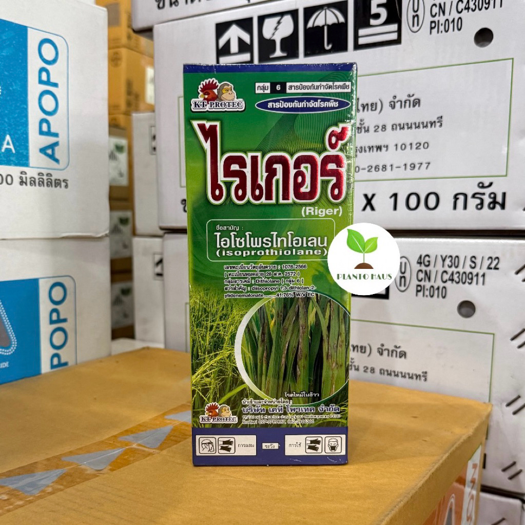 ไรเกอร์ KT PROTEC ไอโซโพไทโอเลน ผลิต2/69กำจัดเชื้อรา ใบไหม้ ใบด่าง ขอบใบแห้ง 1 ลิตร