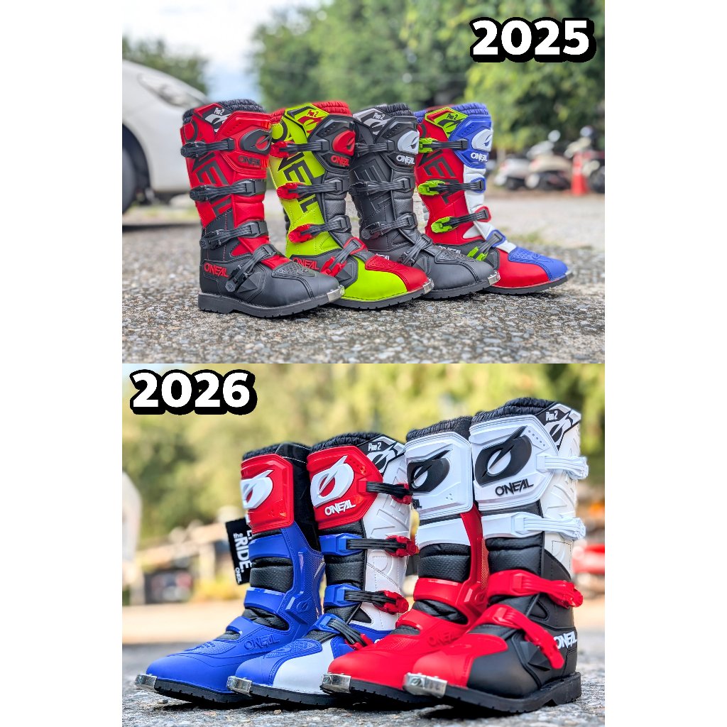 รองเท้าวิบาก O'NEAL RIDER Pro2 (2025/2026) 6สี สีดำ น้ำเงิน เหลือง แดง ไซส์ 39-49