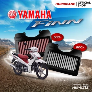 HURRICANE กรองอากาศสแตนเลส & ผ้าแดง YAMAHA Finn(ใหม่) HM-8212