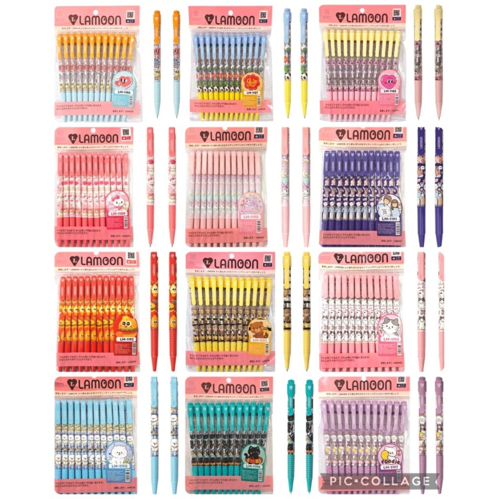 (12ด้าม)ปากกาลูกลื่น 0.38 LAMOON