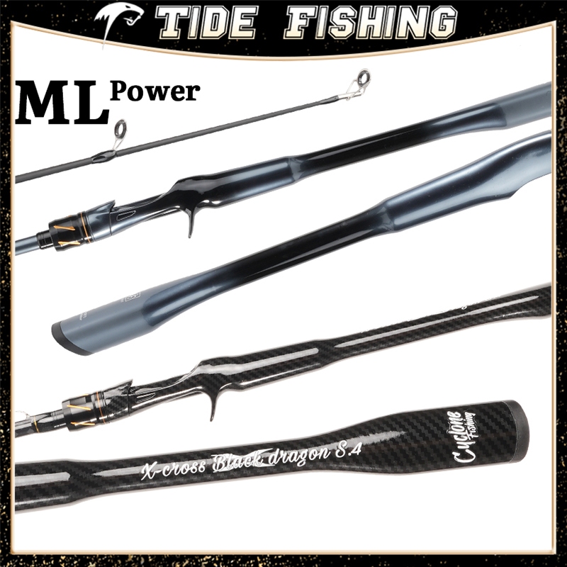 คันเบ็ด ML Power สำหรับสาย 8-15 ปอนด์ ดำเนินการรวดเร็ว แหวนนำทางขนาดใหญ่ ด้ามจับสบาย เหมาะสำหรับน้ำจืดและน้ำเค็ม