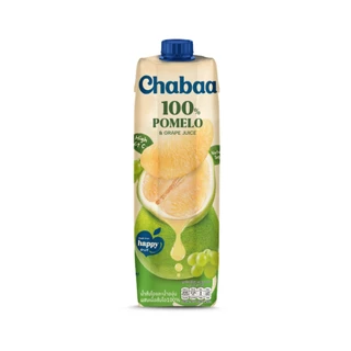 [ยกลัง 12 กล่อง] CHABAA น้ำส้มโอและน้ำองุ่นผสมเนื้อส้มโอ 100% 1000 มล.