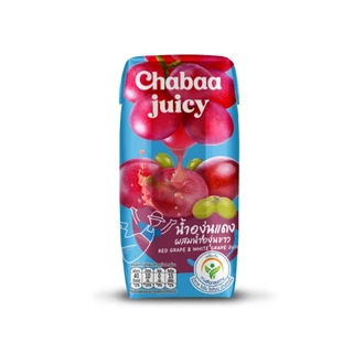 CHABAA น้ำองุ่นแดงผสมองุ่นขาว 40% 180 มล. ยกลัง (36 กล่อง)