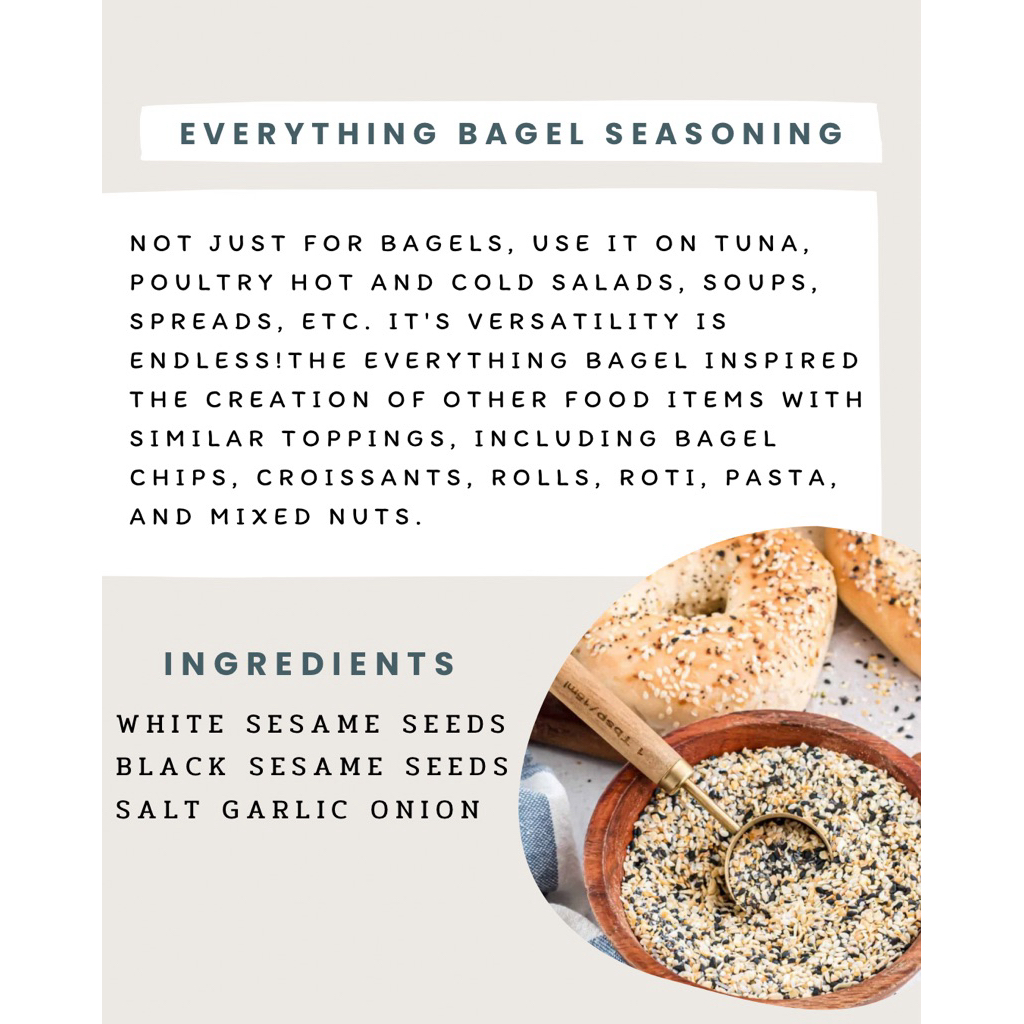 เครื่องปรุงเบเกิลรวม Everything Bagel Seasoning 50g.