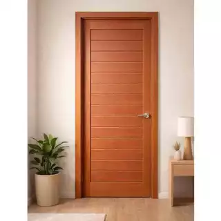 ประตูไม้สังเคราะห์ WPC DOOR ประตูห้อง ประตูภายใน ขนาด 80x200 90x200 และ 100x200cm.