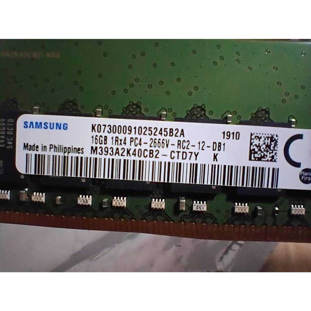 แรมมือสอง (ใส่กับ server เท่านั้น)RAM Server (ECC)​ Samsung DDR4 16GB/2666MHz